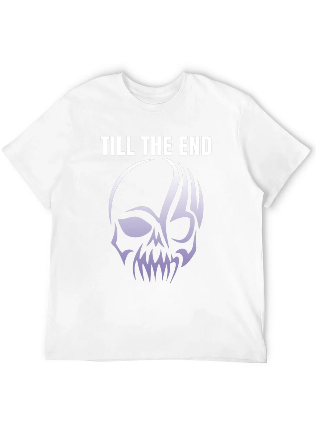 Till The End Skull Graphic Tee - Black