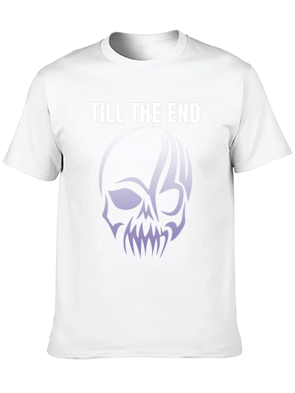 Till The End Skull Graphic Tee - Black