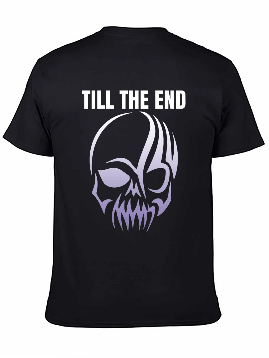 Till The End Skull Graphic Tee - Black