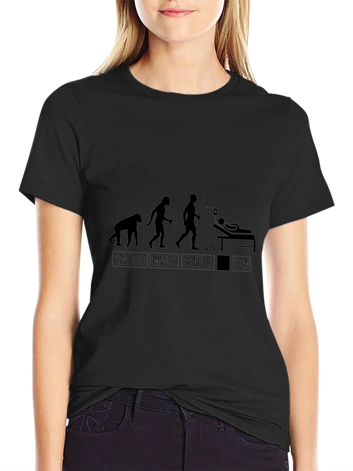 Vegan Evolution Black T-Shirt