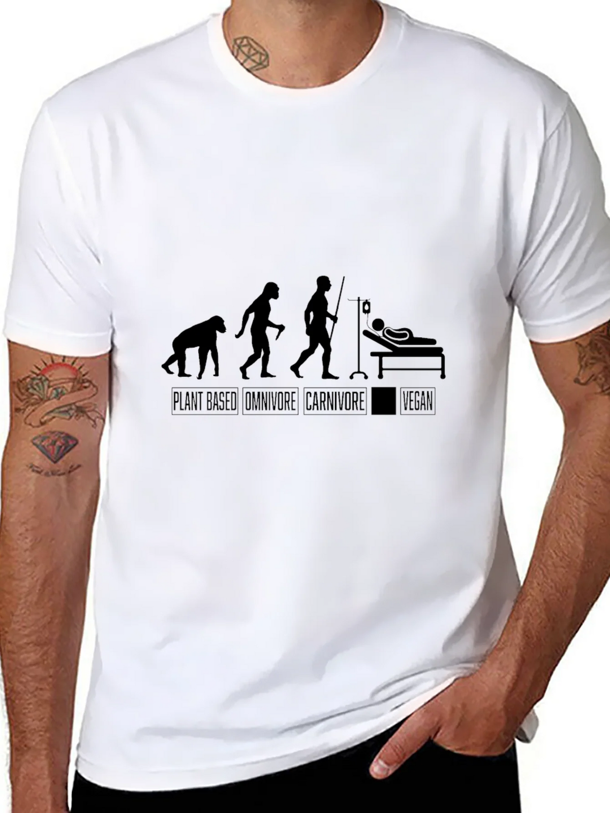 Vegan Evolution Black T-Shirt
