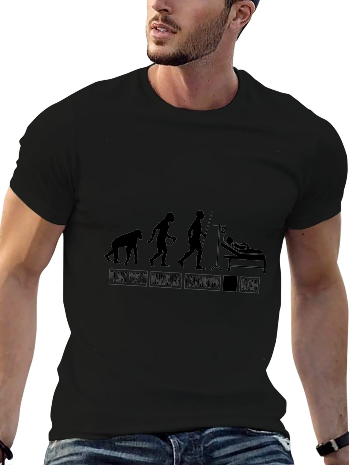 Vegan Evolution Black T-Shirt