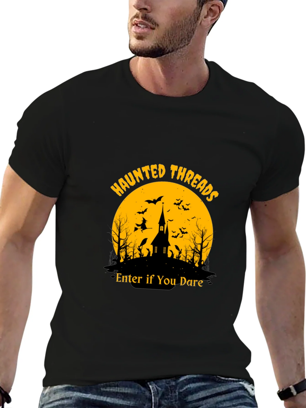 Haunted Threads Halloween T-Shirt