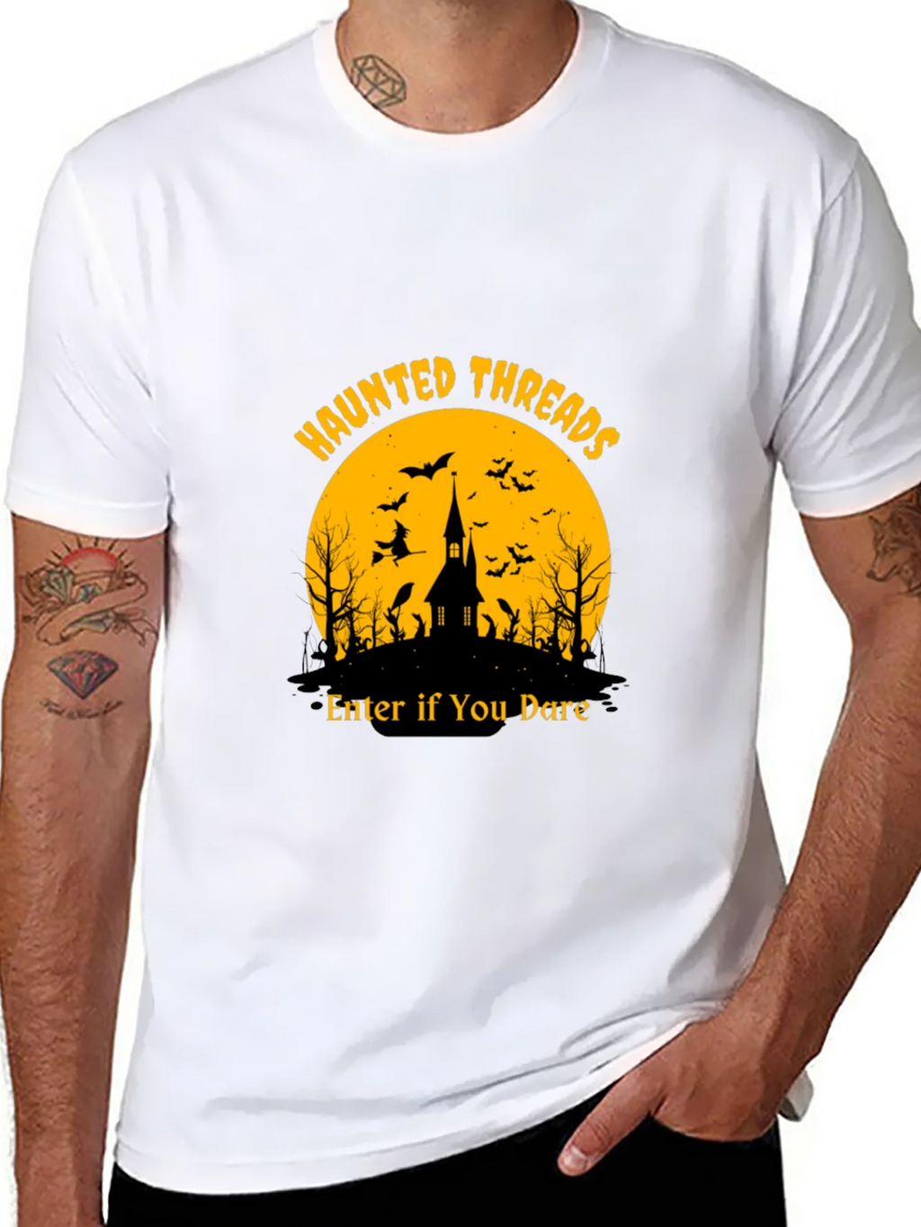 Haunted Threads Halloween T-Shirt