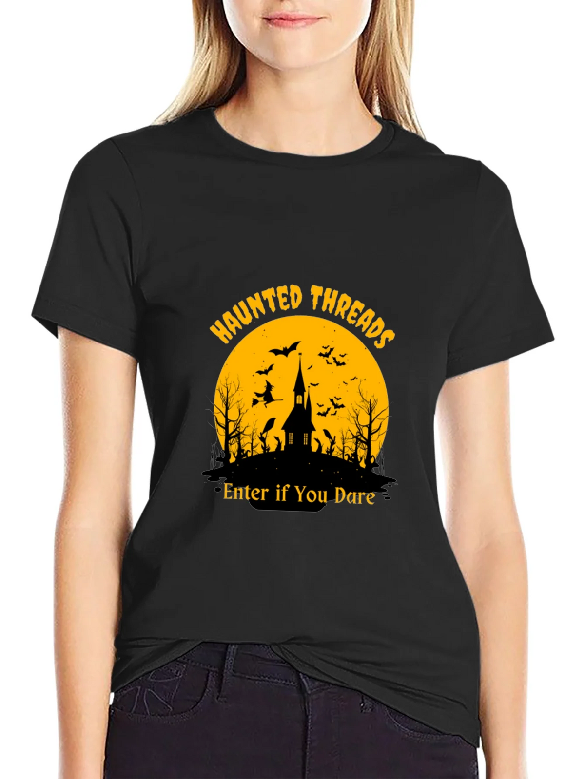 Haunted Threads Halloween T-Shirt