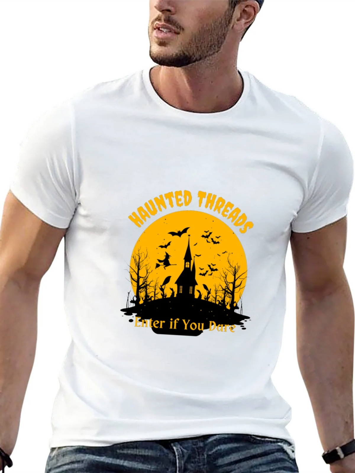 Haunted Threads Halloween T-Shirt