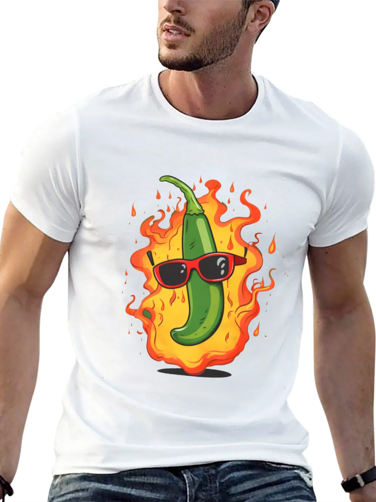 Spicy Hot Pepper Graphic Tee - Cool & Casual