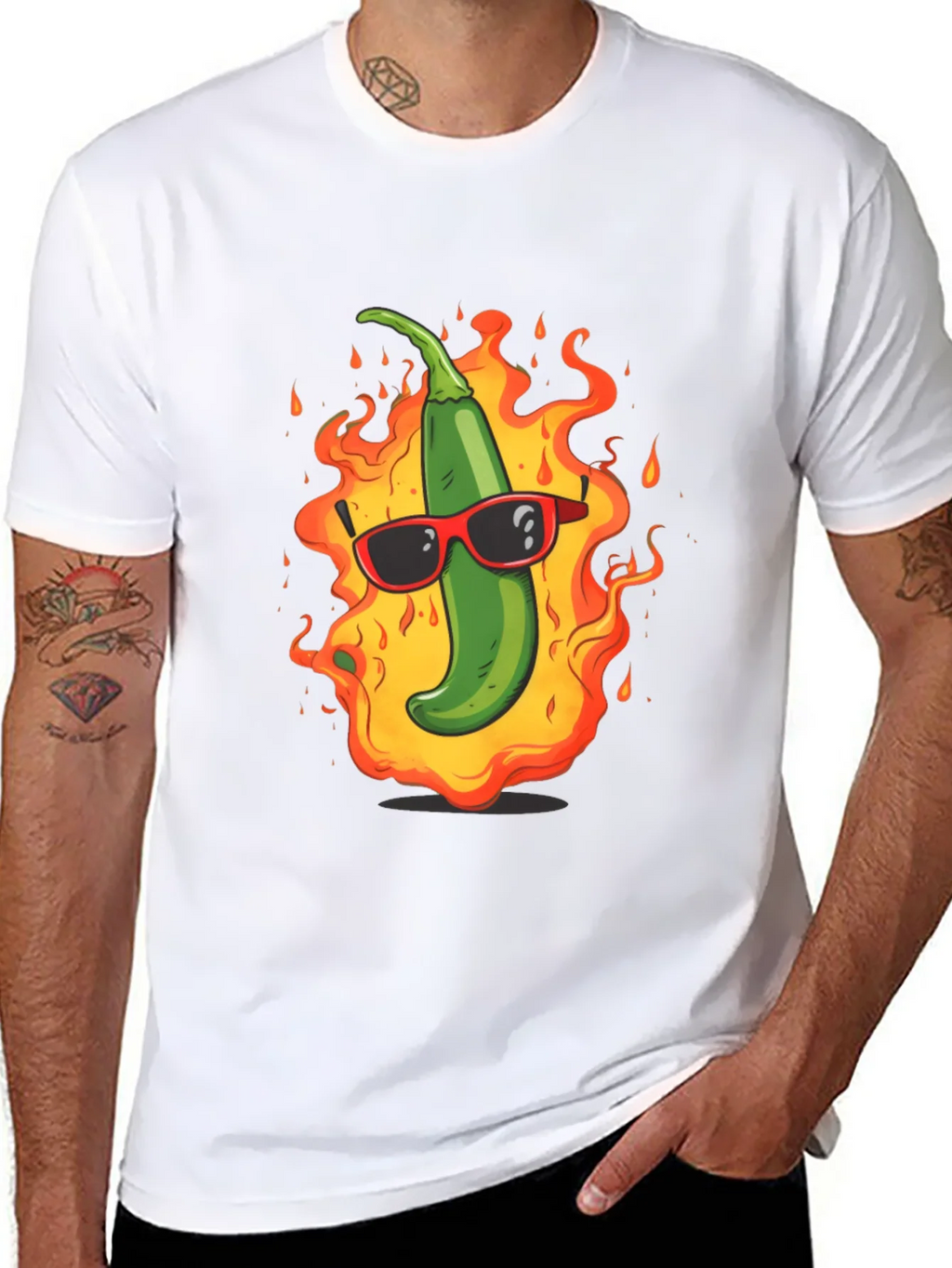 Spicy Hot Pepper Graphic Tee - Cool & Casual