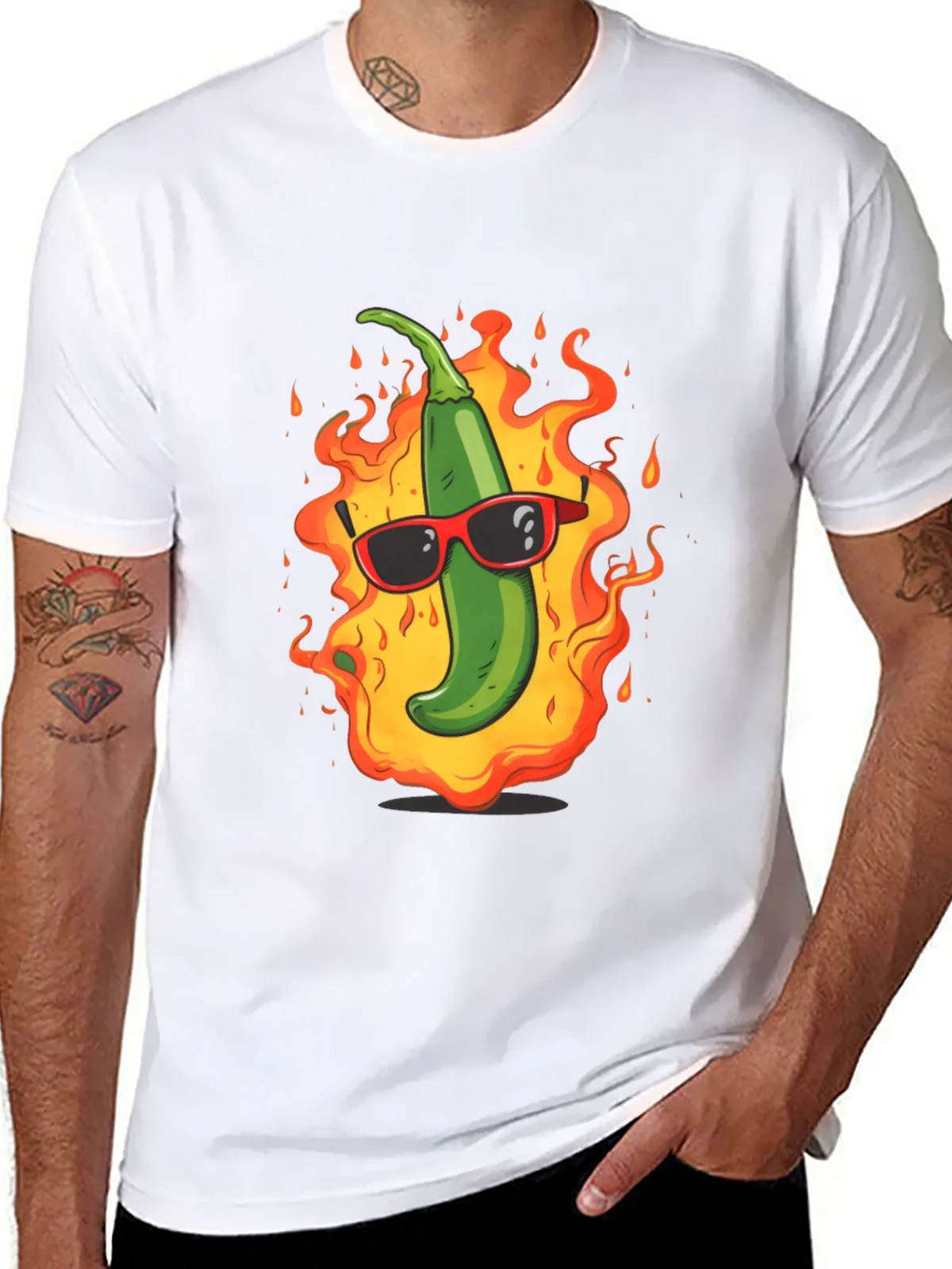 Spicy Hot Pepper Graphic Tee - Cool & Casual
