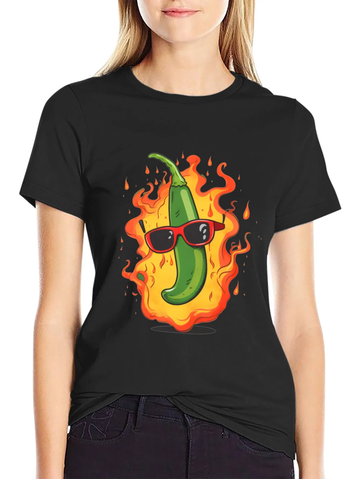 Spicy Hot Pepper Graphic Tee - Cool & Casual