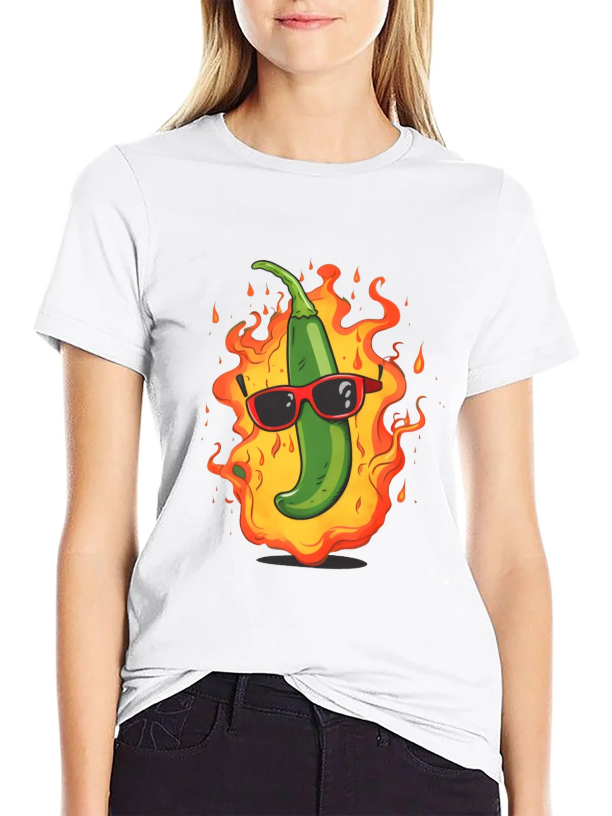 Spicy Hot Pepper Graphic Tee - Cool & Casual