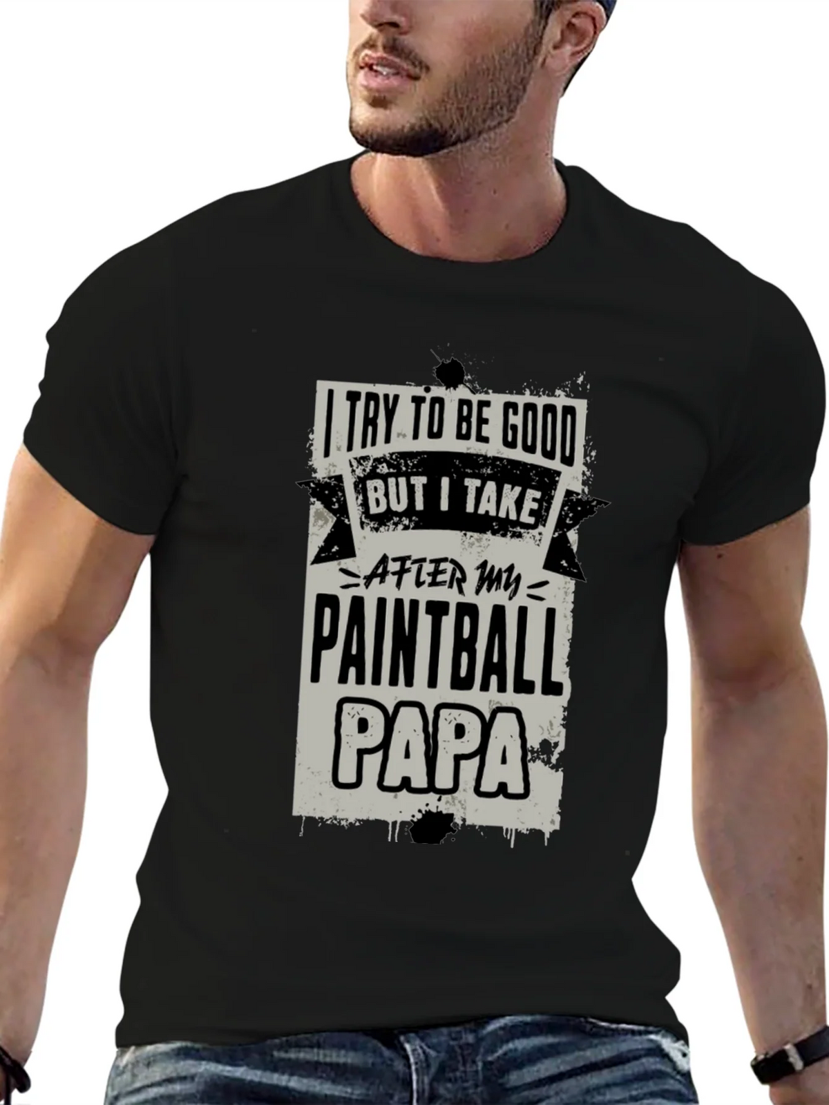 Paintball Papa Graphic Tee - Cool Dad Gift