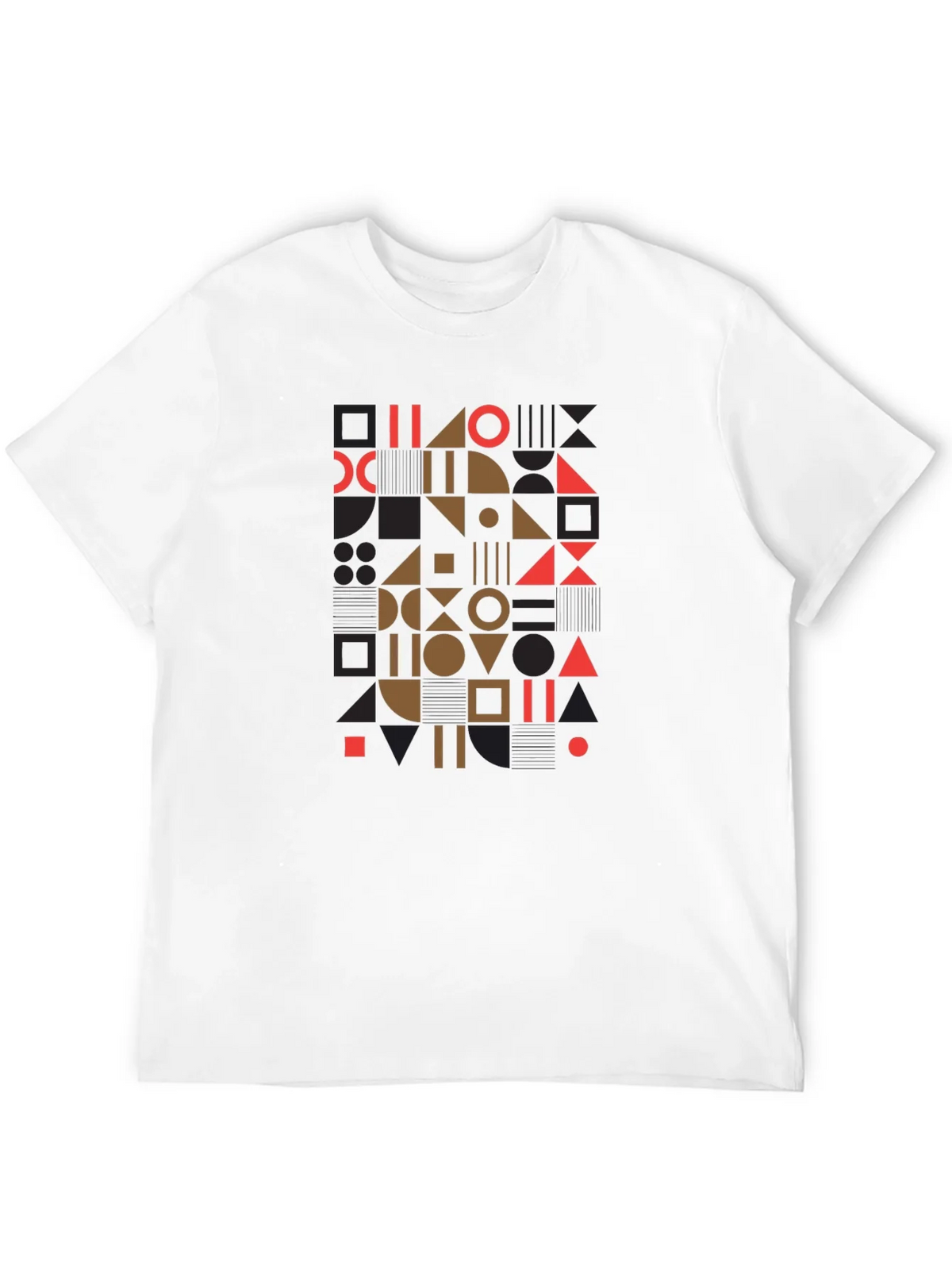 Geometric Pattern Black Tee