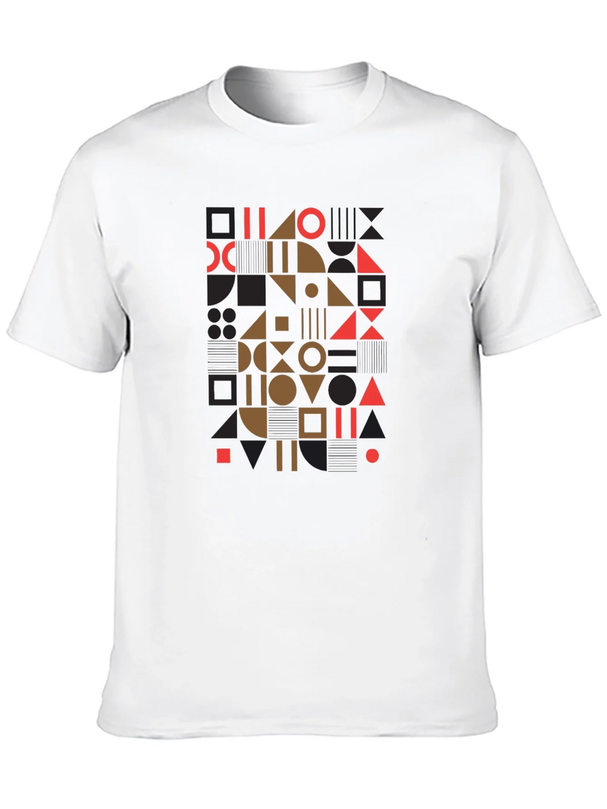 Geometric Pattern Black Tee