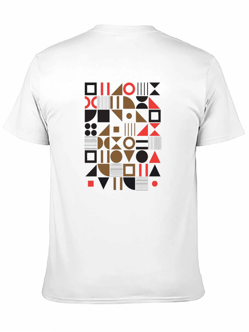 Geometric Pattern Black Tee