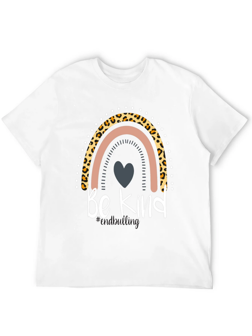 Be Kind Rainbow Leopard Print T-Shirt