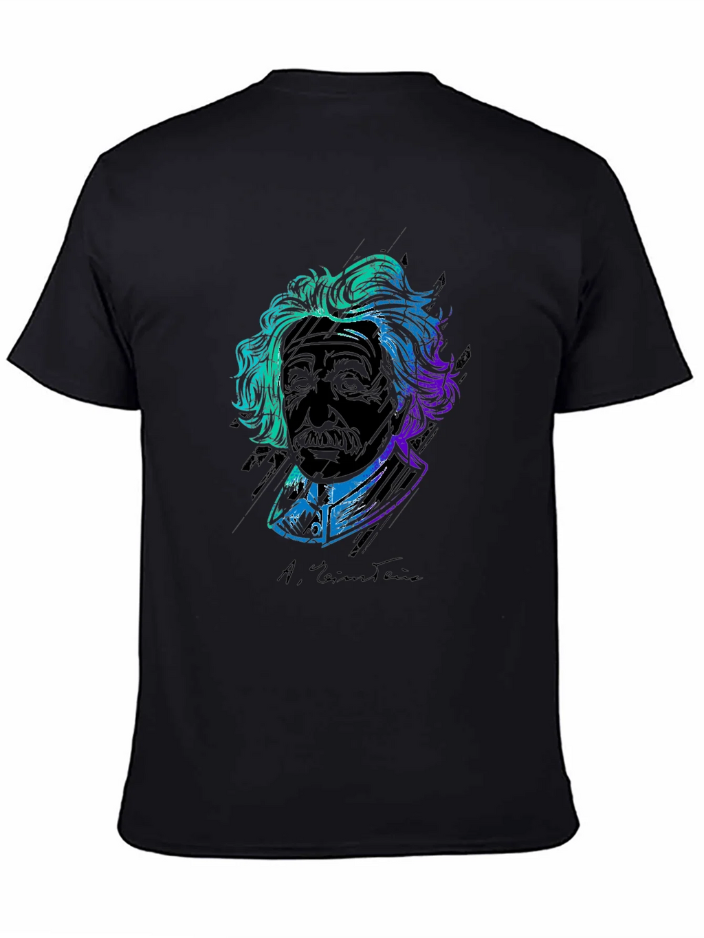 Einstein Graphic Print Tee - Black